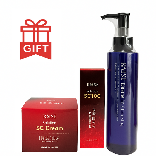 RAISE Solution SC100 Anti-Aging Set — Cream + Serum + FREE Essence in Cleansing